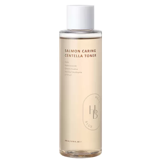 Mīkstinošs un nomierinošs toneris ar kaviāra ekstraktu HEVEBLUE Salmon Caring Centella Toner